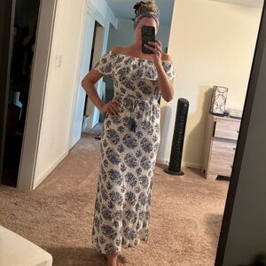 Floral Off-Shoulder Maxi Dress